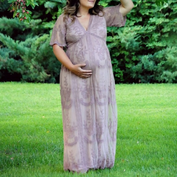 Pinkblush Dresses & Skirts - Pink Blush Maternity Lace Maxi